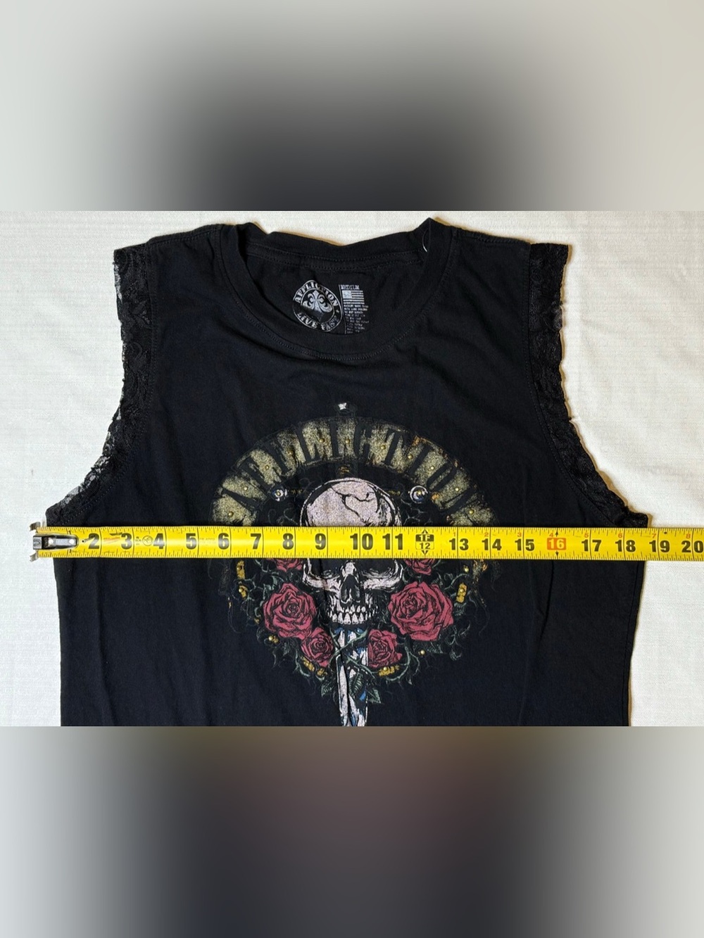 Affliction Women's NIGHTRAIN Guns N Roses Tank Top in Black size Medium - Picture 6 of 8